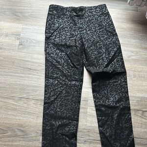 Men's Black Patterned Pants